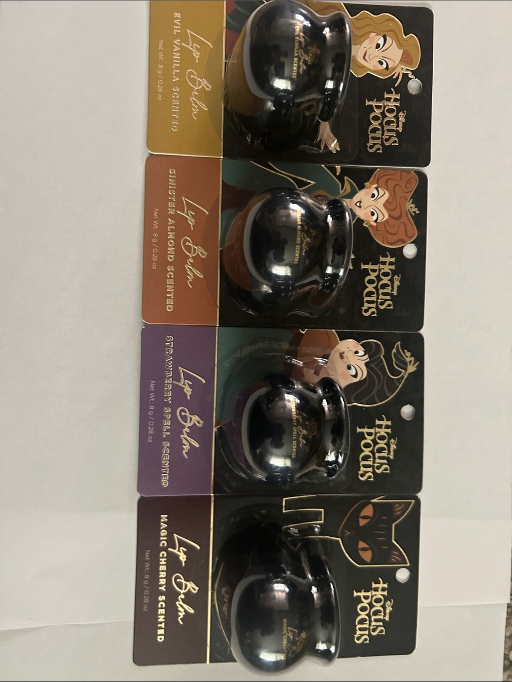Disney Hocus Pocus Lip Balm Set - Black with Gold Accents